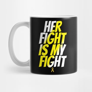 Yellow Ribbon Endometriosis Awareness | Her Fight Is My Fight Mug